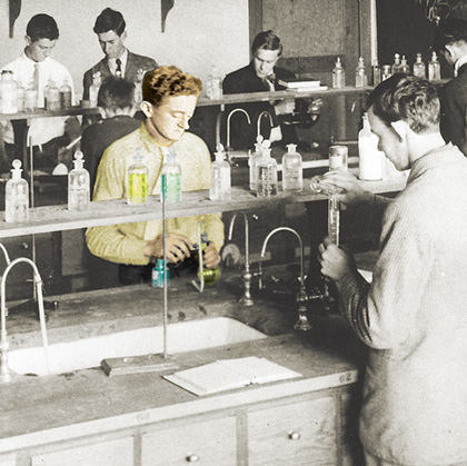 1920s chemistry lab at UC Davis