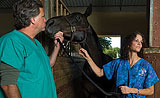 Photo: Jack Snyder and Sharon Spier with a horse