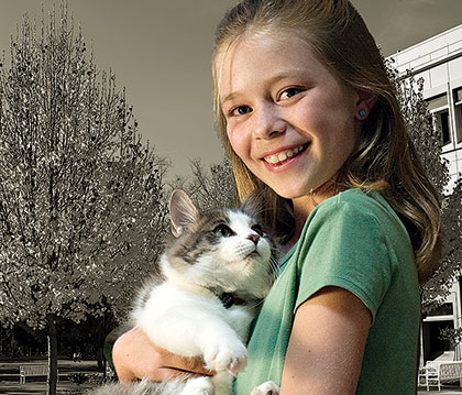 Photo: Girl with her cat