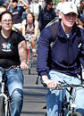 Photo: Students riding bikes around campus