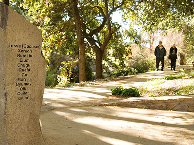 Photo: monument at Native American Contemplative Garden