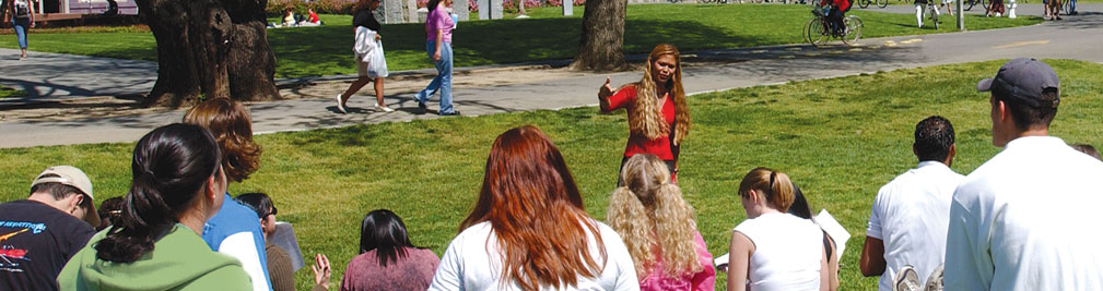 Photo: Students attend a outdoor class